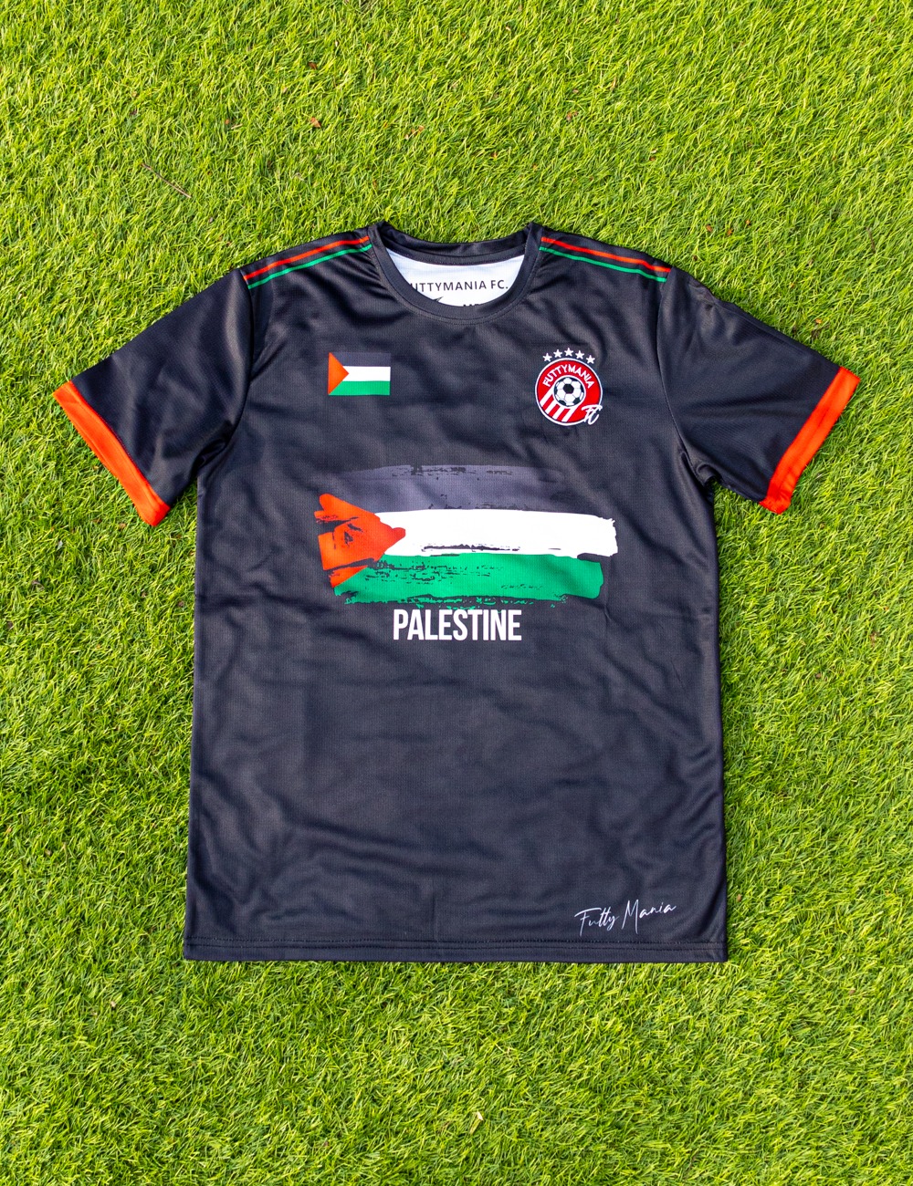 FM74 – Palestine Football Shirt Front